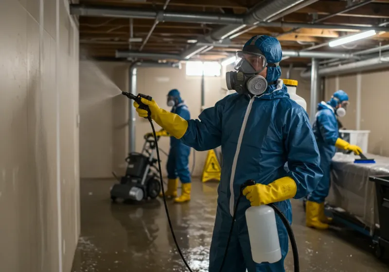 Basement Sanitization and Antimicrobial Treatment process in Mason, MI